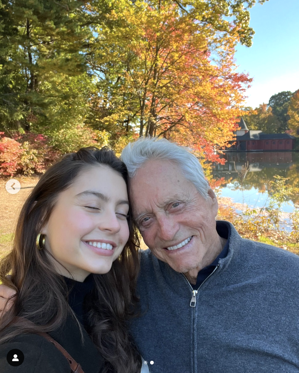 Carys and Michael Douglas posing together in a post uploaded on October 20, 2024 | Source: Instagram/michaelkirkdouglas