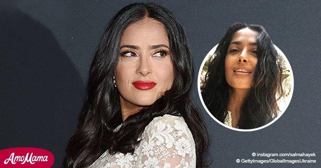 Salma Hayek shows off her gray hair revealing she's 'proud' of it