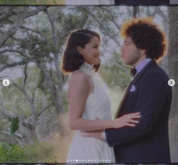 Selena Gomez and Benny Blanco looking at each other lovingly. | Source: Instagram/selenagomez