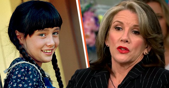 Left: Shannen Doherty pictured in 1982 as Jenny Wilder in the TV series "Little House on the Prairie." Right: Melissa Gilbert during an appearance in the "Today" show in 2018. | Photo: Getty Images |  youtube.com/TODAY 