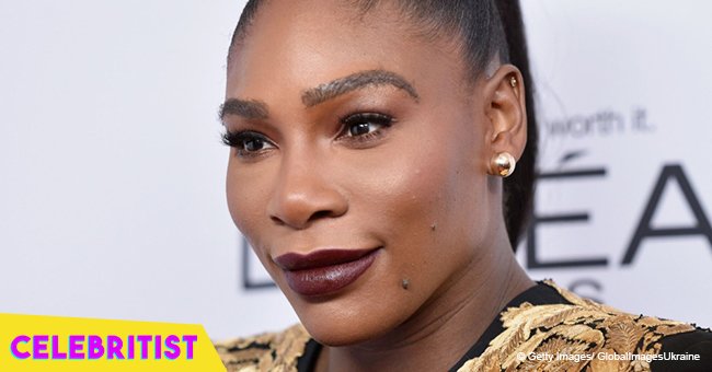 Serena Williams rocks towering crown and regal-looking silk gown while filming ad