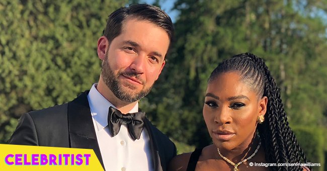 Alexis Ohanian shares new photo of baby Olympia in colorful dress and Serena Williams' dog