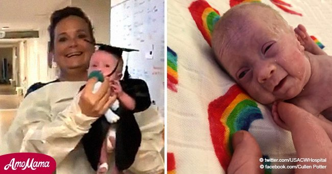 Premature baby born at 22 weeks 'graduates' from ICU in full cap and gown