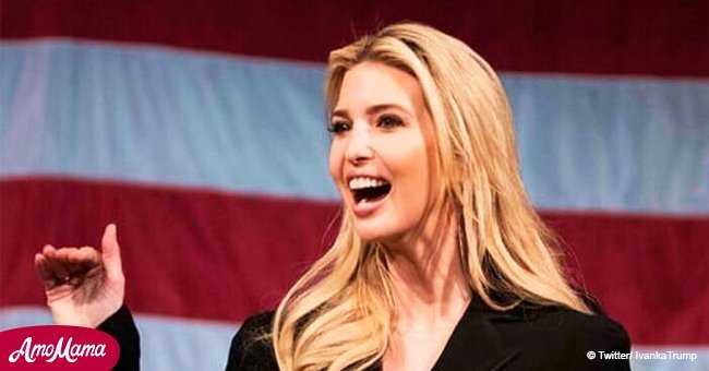 Ivanka Trump stuns with a sexy appearance wearing a black suit with nothing underneath