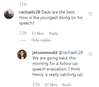 A Follower of Jessa Duggar on Instagram asks about her son Henry's progress. | Source: Instagram/jessaseewald.