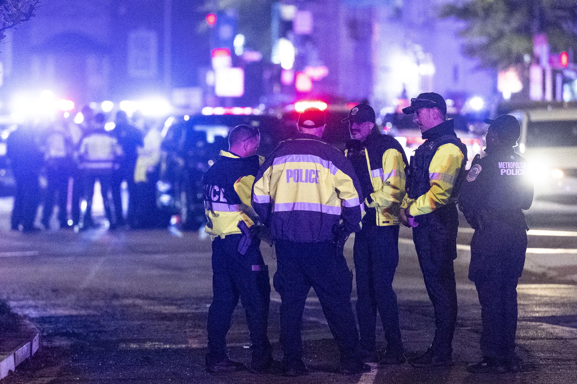 Law enforcement agents secure the grounds of Washington Hilton after a shooting incident during the White House Correspondents' Dinner on April 25, 2026, in Washington, DC | Source: Getty Images