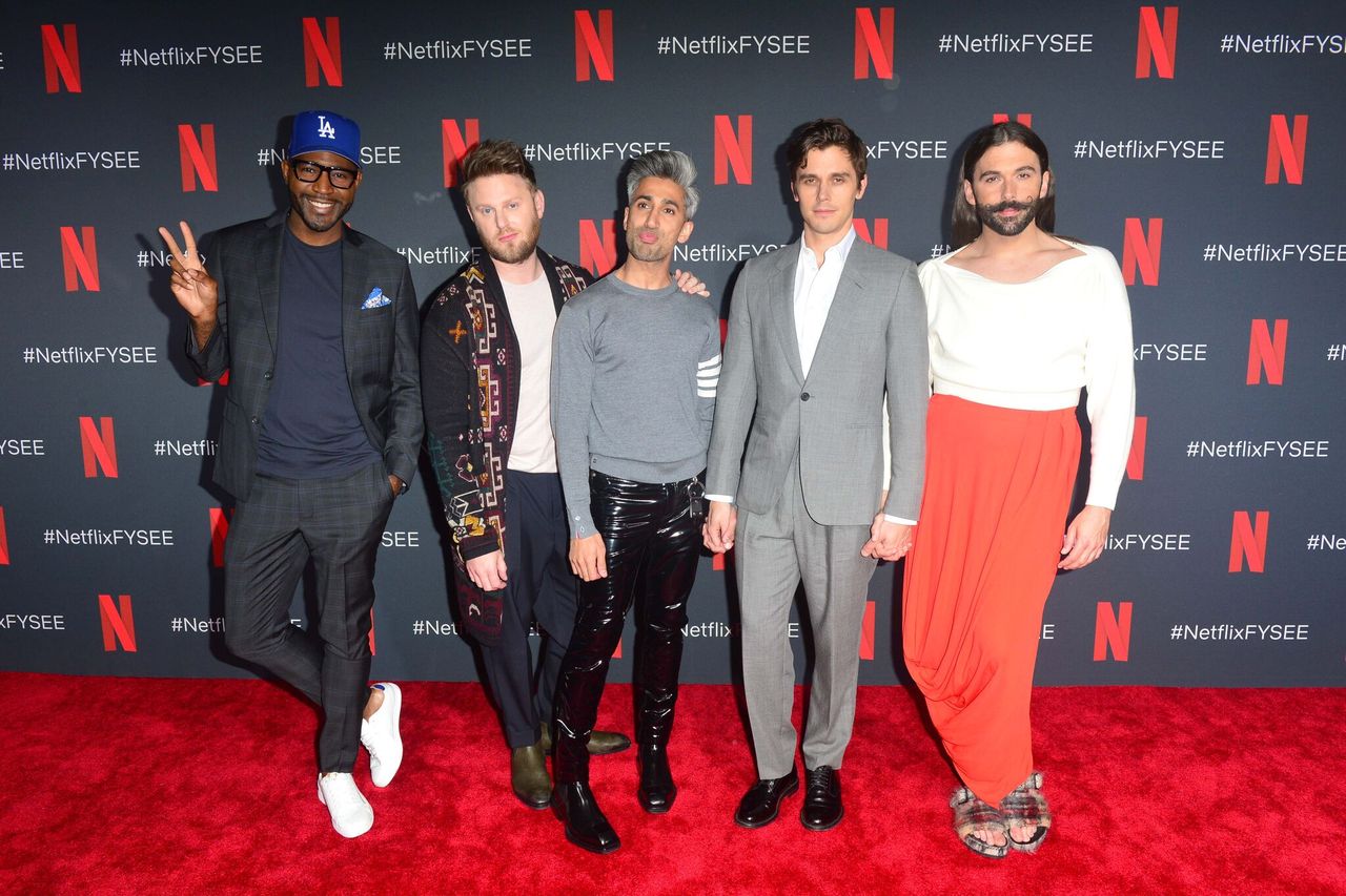 (L-R) Karamo Brown, Bobby Berk, Tan France, Antoni Porowski and Jonathan Van Ness attend FYC Event of Netflix's 'Queer Eye' at Raleigh Studios on May 16, 2019 in Los Angeles, California. | Source: Getty Images