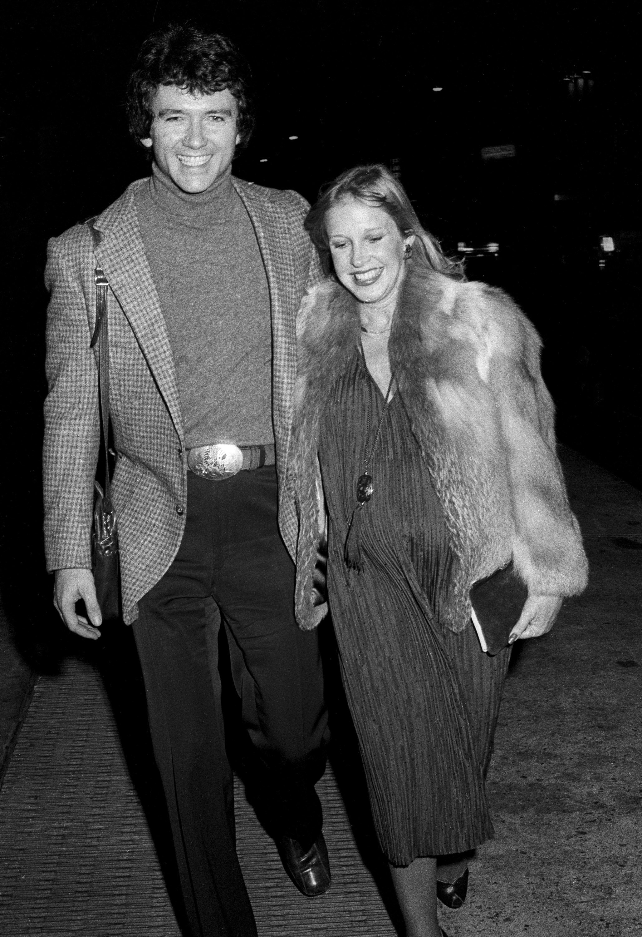 Patrick Duffy and wife Carlyn Rosser at Musical "Sweeney Todd" in New York City on November 1, 1979. | Source: Getty Images