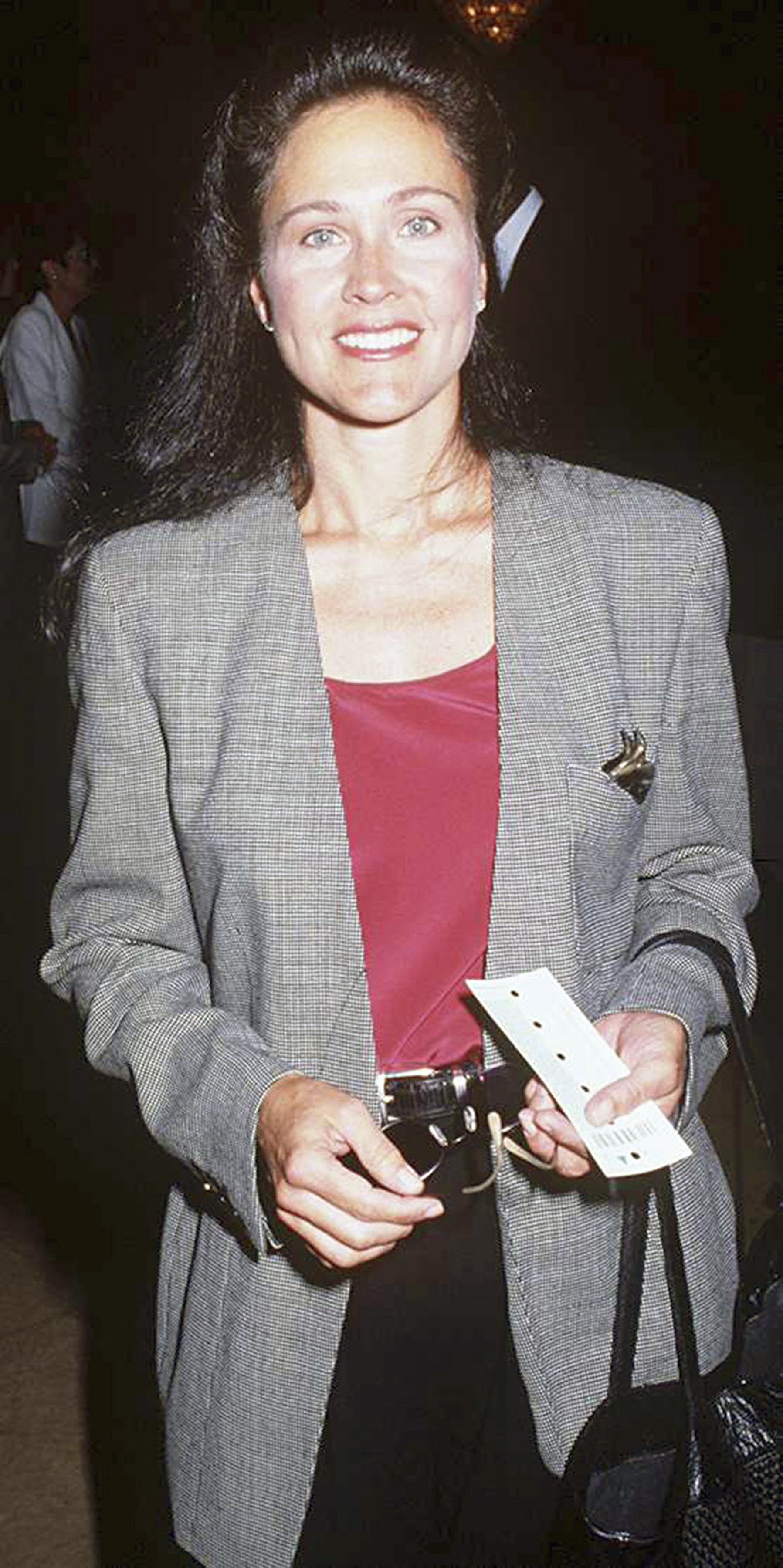 Erin Gray at a red carpet event, circa 1990. | Source: Getty Images