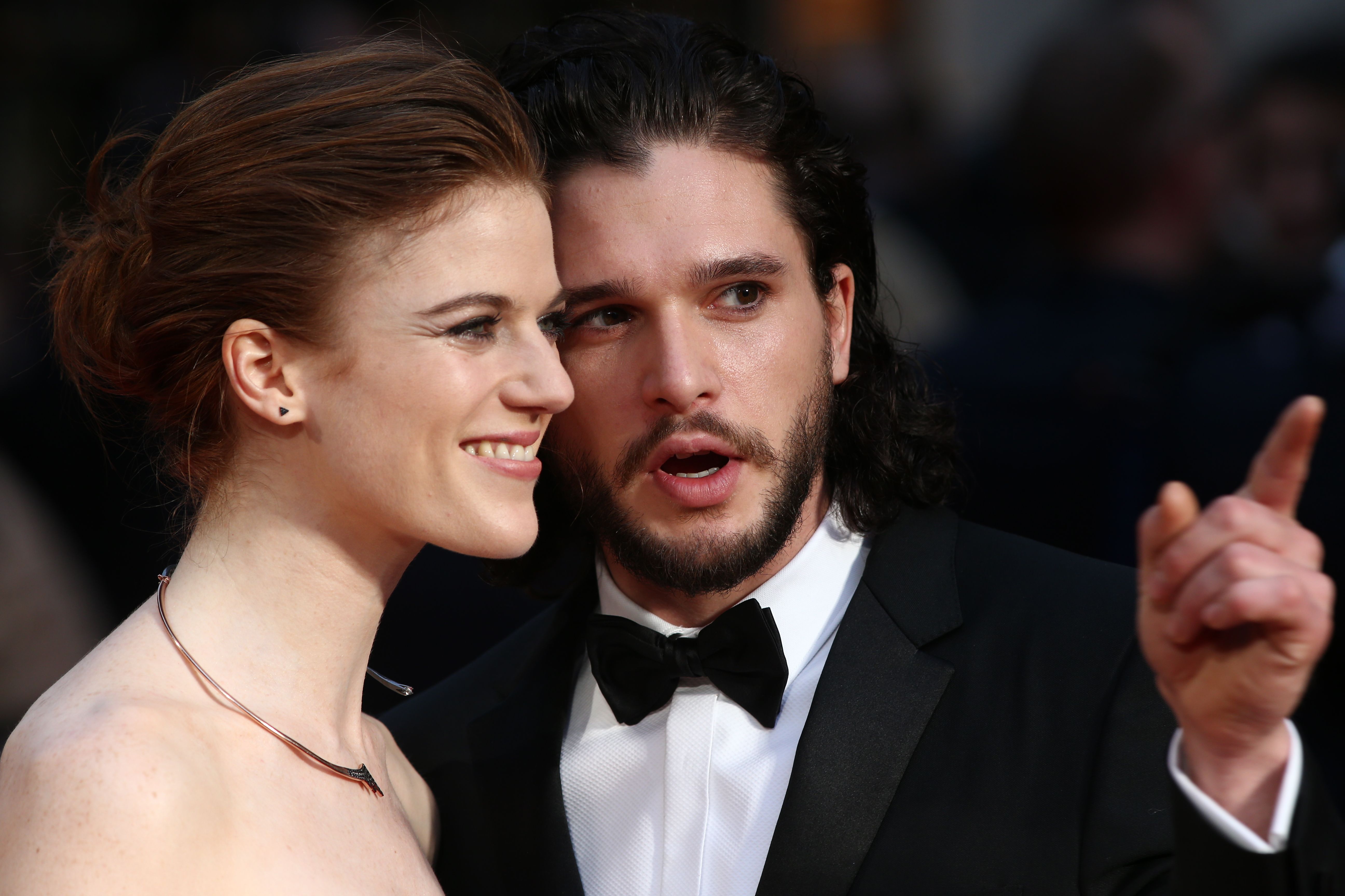 Rose Leslie and Kit Harington during the 2016 Laurence Olivier Awards on April 3 in London, England. | Source: Getty Images