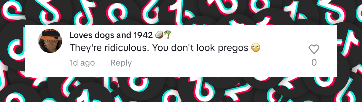 A netizen's comment to Naomi Osaka's pregnancy rumors, posted in August 2024. | Source: TikTok/naomiosaka