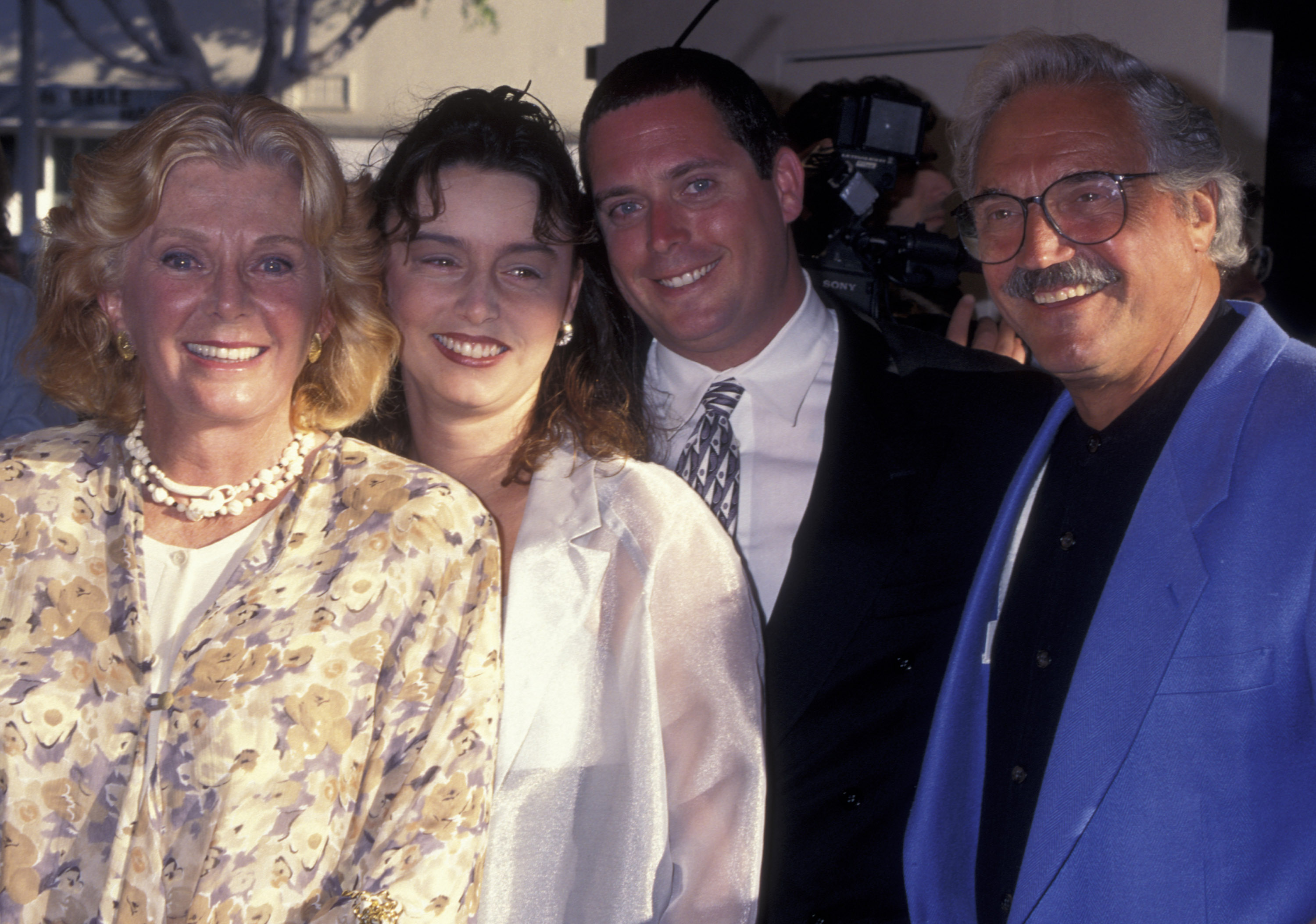 Hal Linden, Frances Martin and family at the 'Out to Sea' premiere on June 29, 1997. | Source: Getty Images