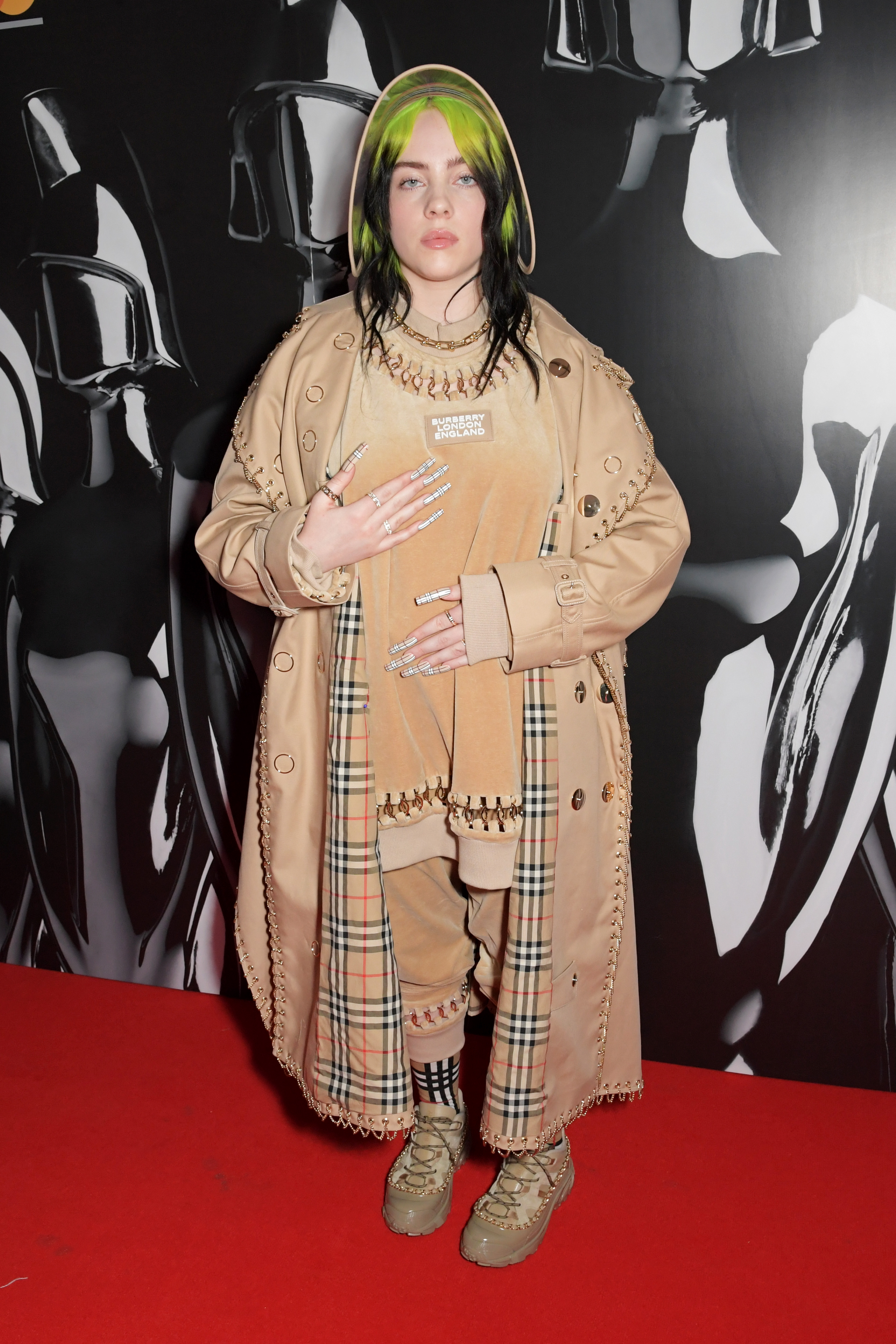 Billie Eilish attends The BRIT Awards in London, England, on February 18, 2020. | Source: Getty Images