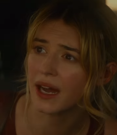 Screenshot from the "Twisters" trailer showing Kiernan Shipka | Source: Instagram/twistersmovie