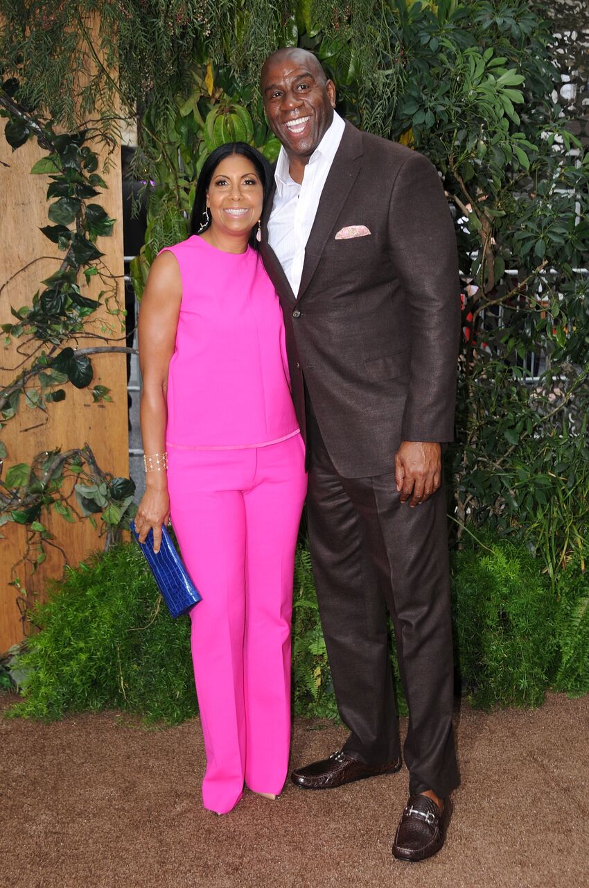 Cookie Johnson and Magic Johnson at the premiere of Warner Bros. Pictures' "The Legend Of Tarzan."  | Source: Getty Images