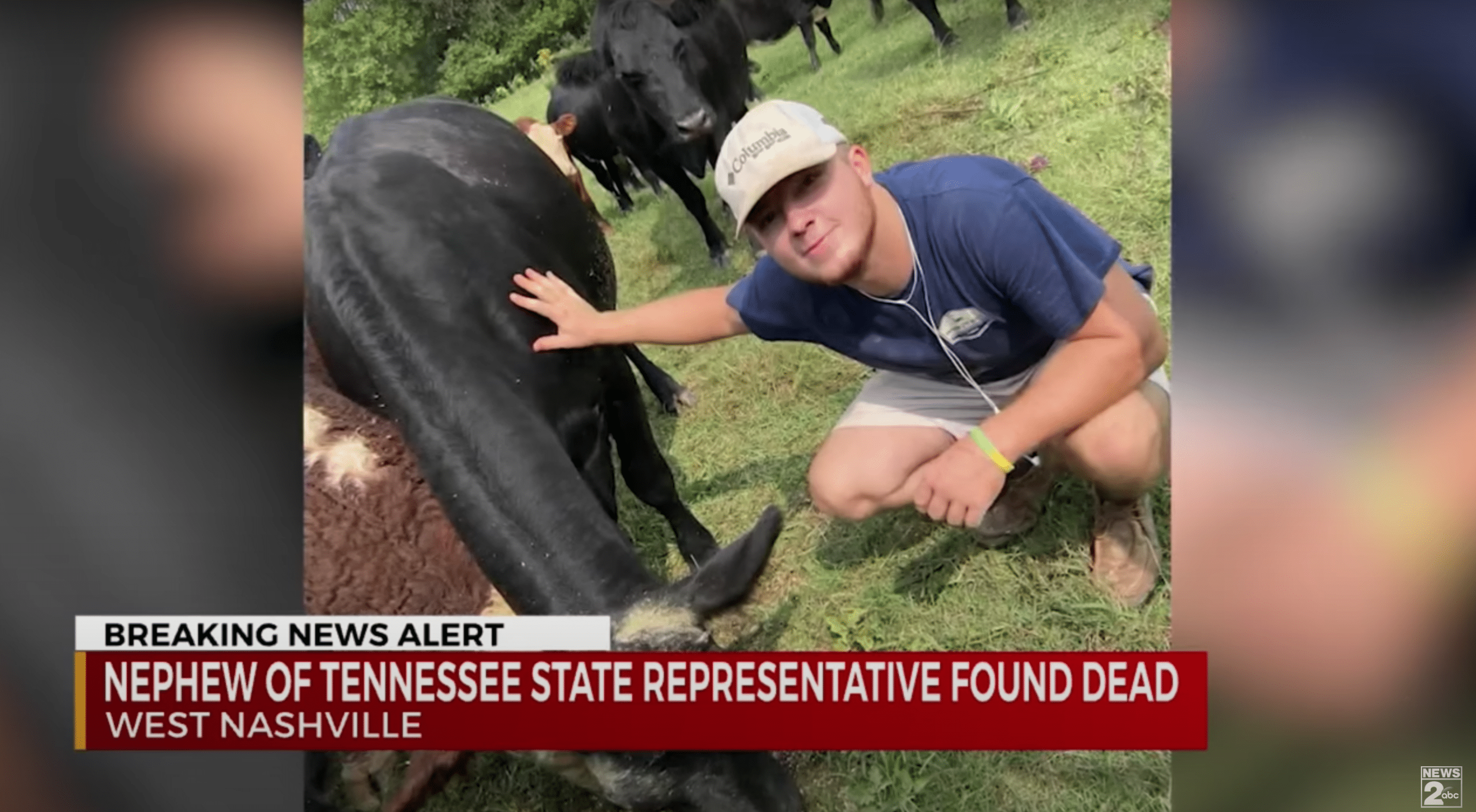 A young man who was killed is pictured prior to his death as he pets a wild animal | Photo: Youtube/WKRN News 2
