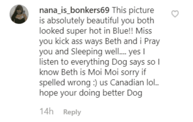 Another fan comment praising Beth and the Chapman's | Instagram: @duanedogchapman