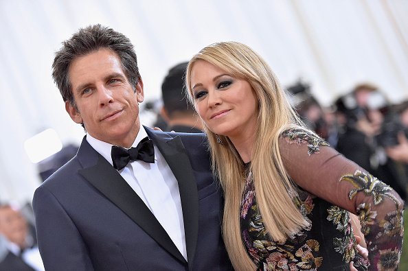 Ben Stiller (L) and Christine Taylor attend the "Manus x Machina: Fashion In An Age Of Technology" Costume Institute Gala at Metropolitan Museum of Art on May 2, 2016, in New York City. | Source: Getty Images.