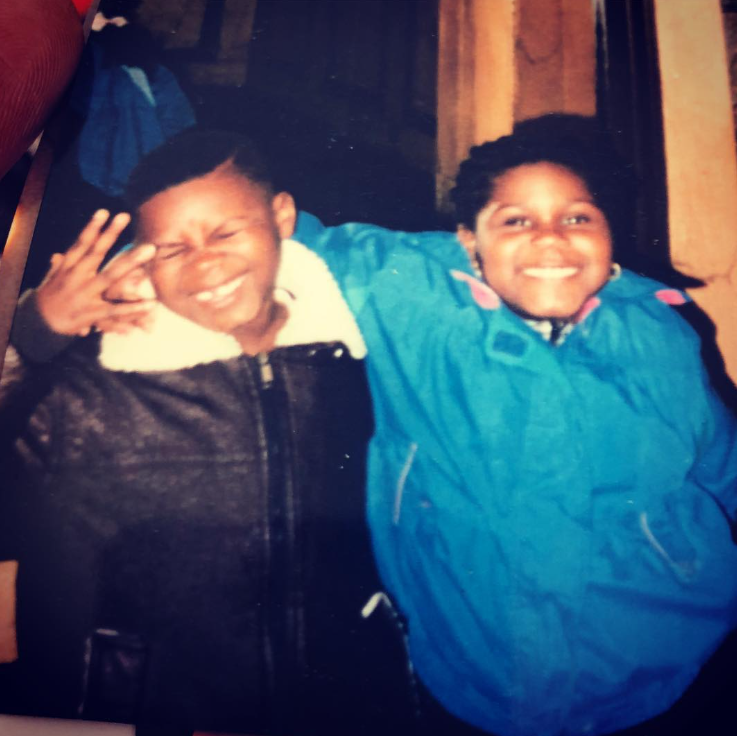The actress shares a joyful moment with a childhood friend, full of laughter and energy | Source: Instagram/gabbysidibe