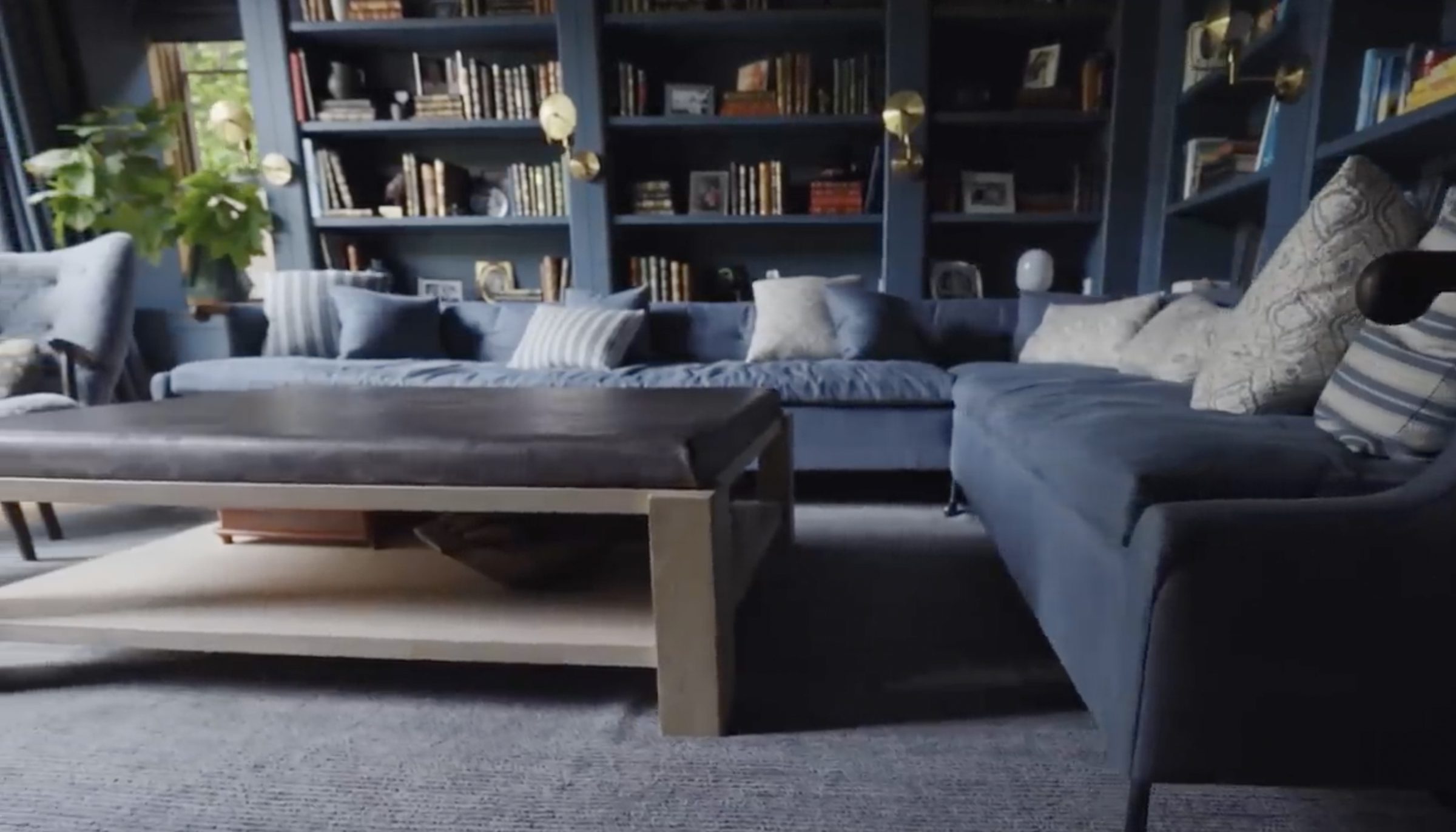 A glimpse inside Jennifer Garner's library from a post dated September 3, 2024. | Source: YouTube/Architectural Digest