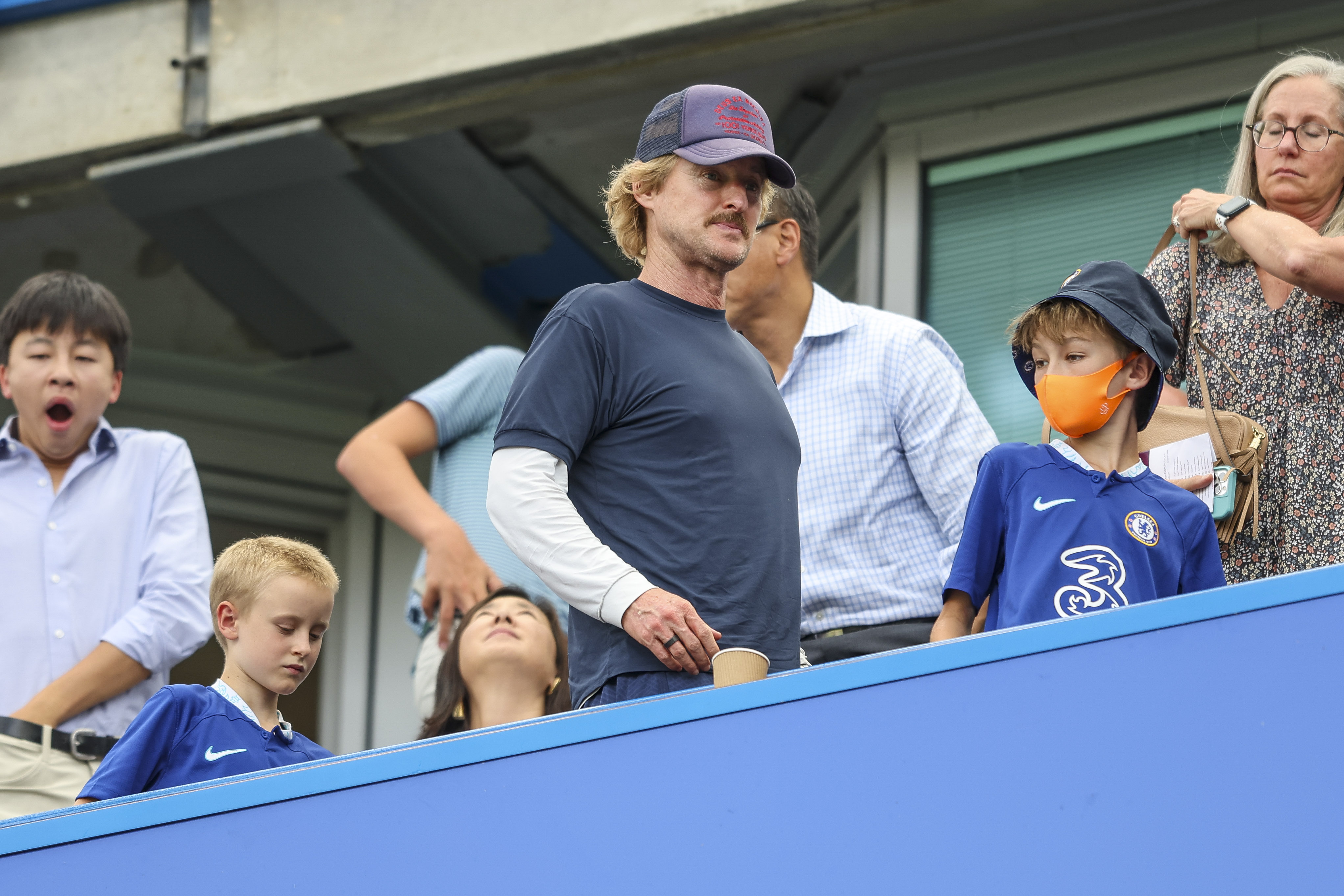 Hollywood actor Owen Wilson at Stamford Bridge on August 14, 2022, in London, England | Source: Getty Images