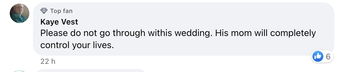 An online user advised the bride-to-be not to go through with the wedding | Source: facebook.com/boredpanda