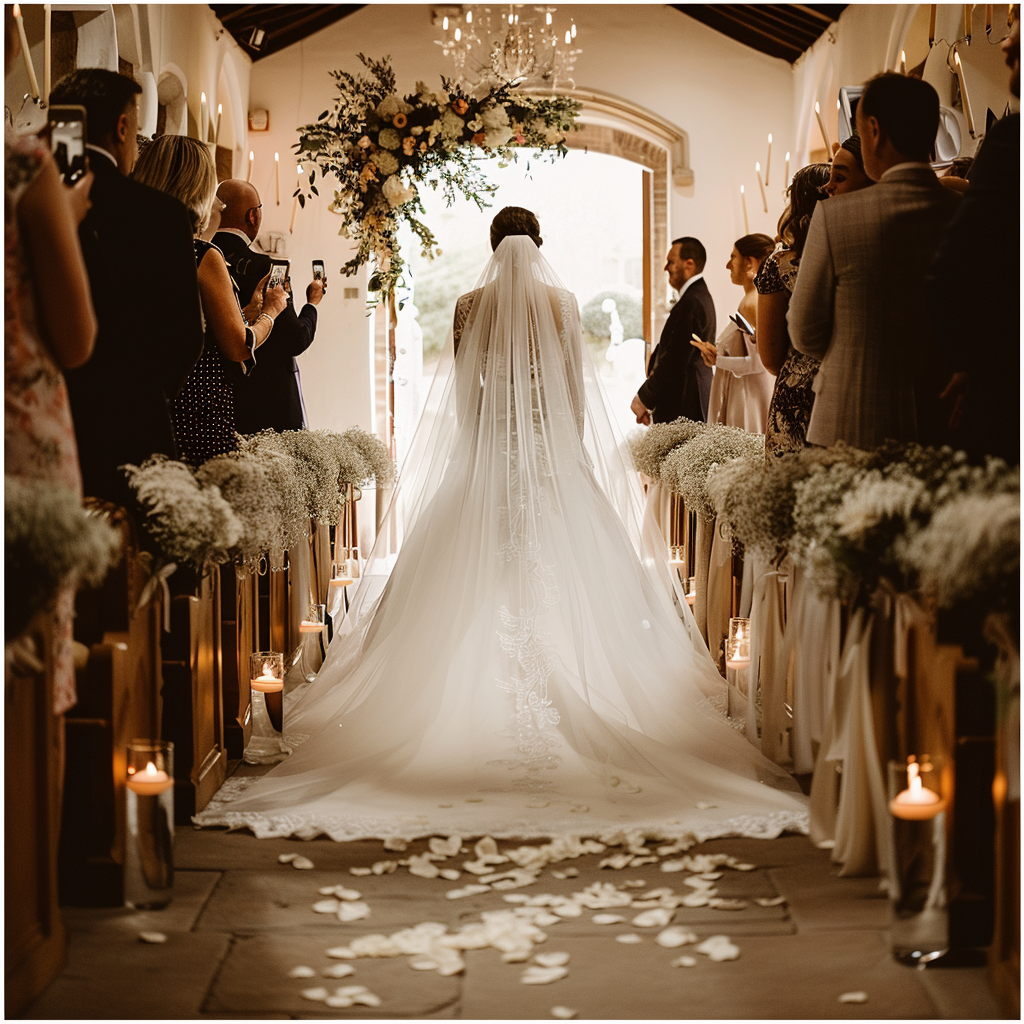 Bride walking down the aisle | Source: Midjourney