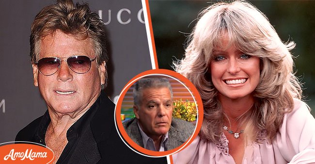 Ryan O'Neal on October 27, 2012 in Los Angeles, California [left]. Portrait of Farrah Fawcett in the 1970s [right]. Gregory Lott in an interview with Fox 34 in 2009 [center] | Photo: Getty Images - YouTube/DrHitmanPR