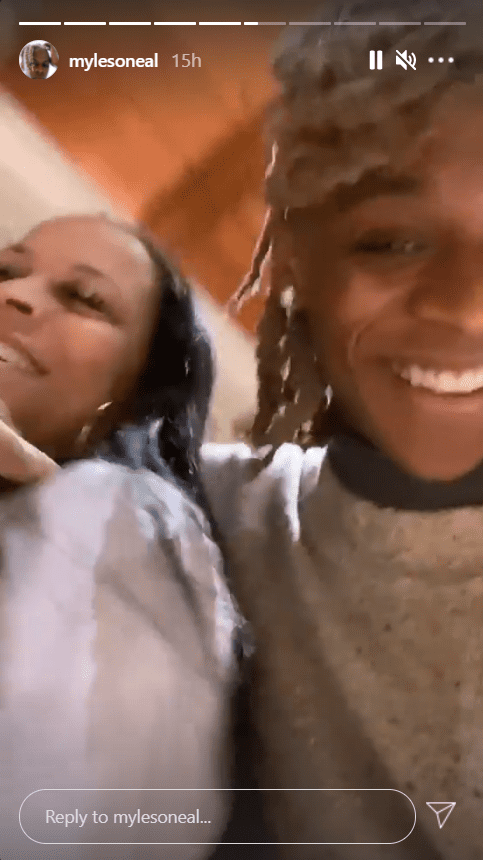  Myles O'Neal and his mom, Shaunie O'Neal smiling together in a video on Instagram | Photo: Instagram/mylesoneal