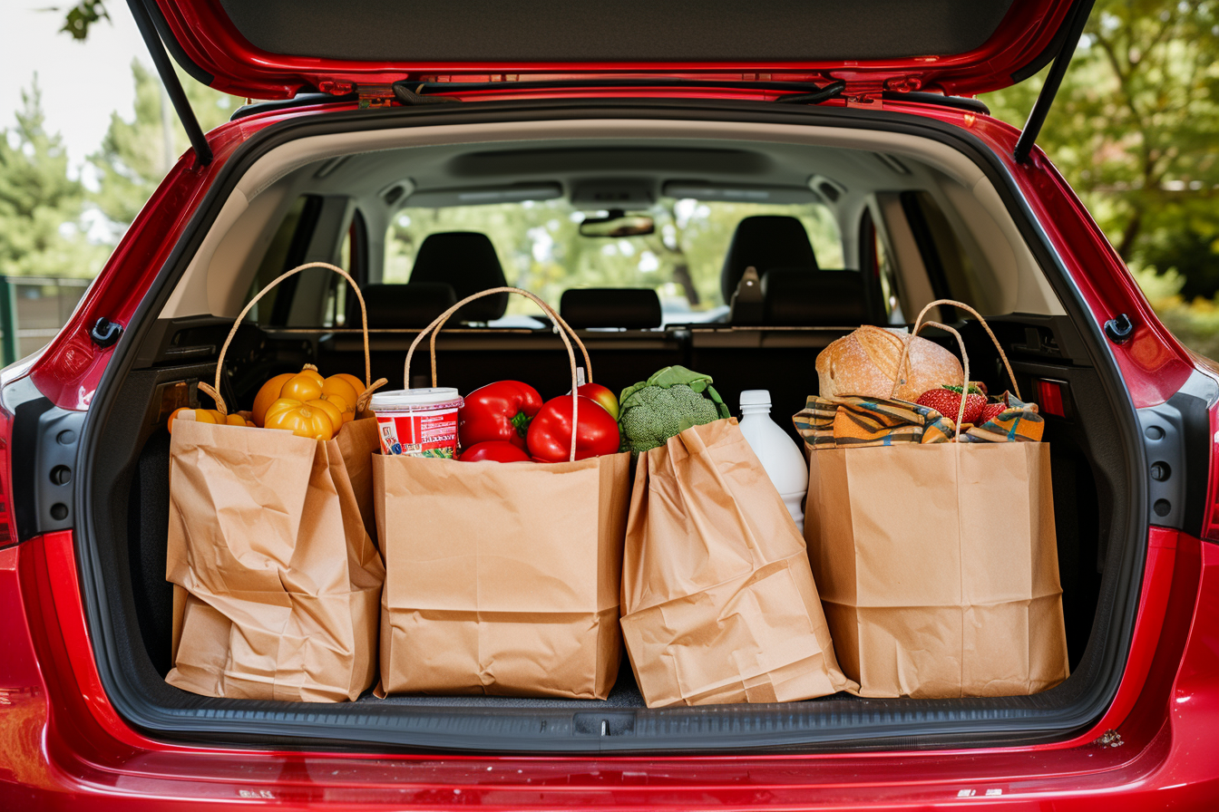 Grocery bags in a trunk | Source: Midjourney