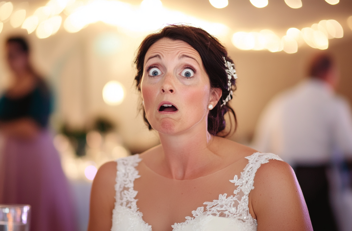 A shocked bride | Source: Midjourney