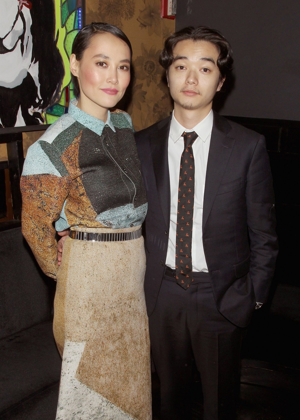 Rinko Kikuchi and husband Shota Sometani on March 12, 2015 in New York City | Source: Getty Images 