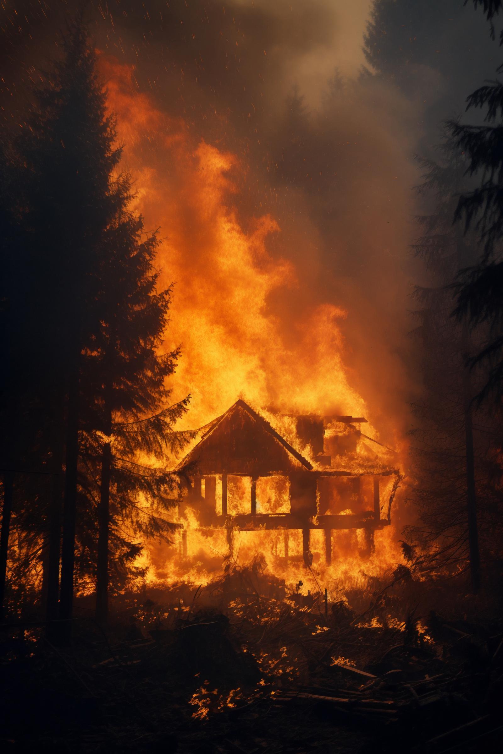 A house going up in flames | Source: Freepik