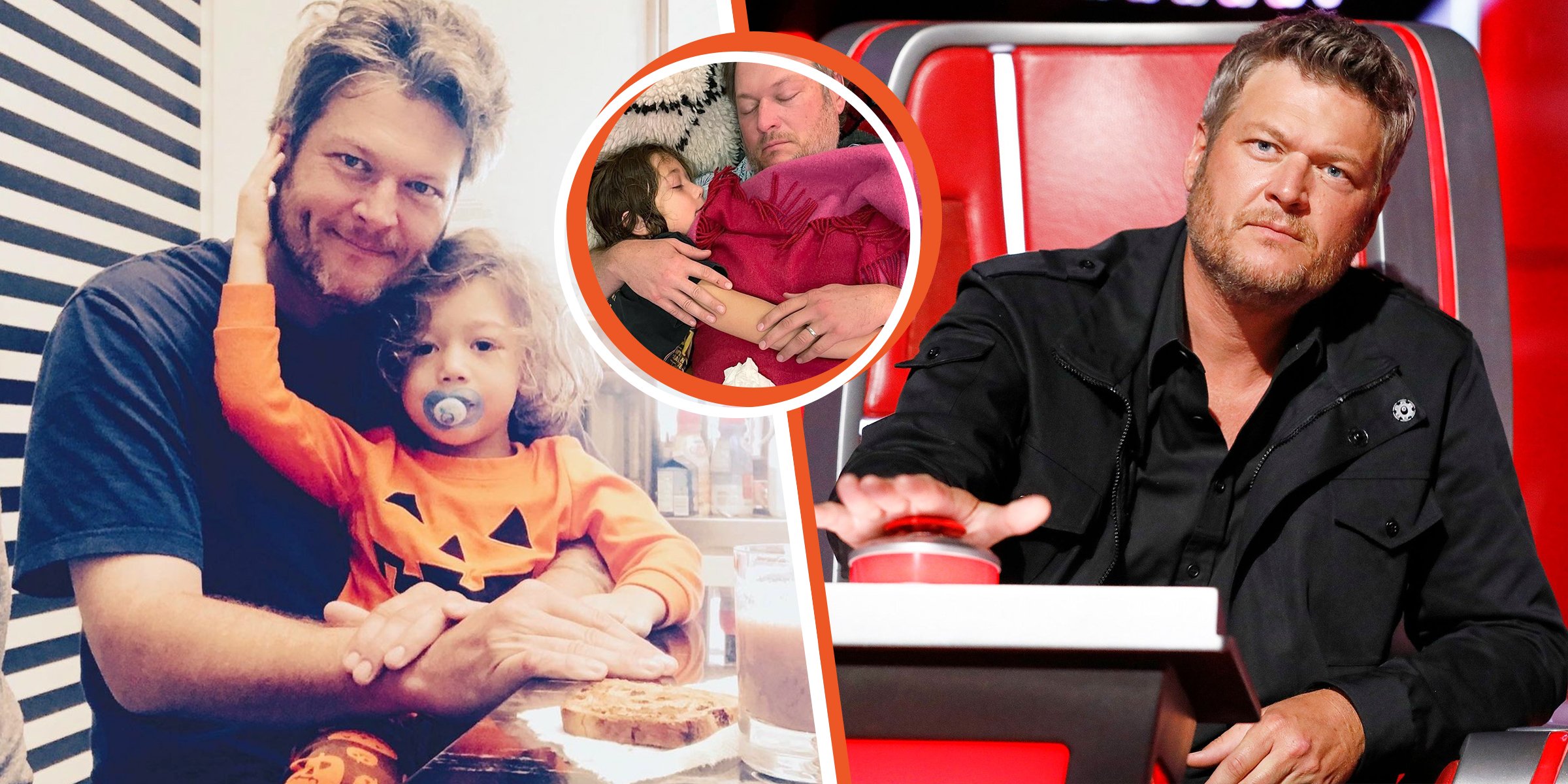 Blake Shelton with Gwen Stefani's son | Blake Shelton with Gwen Stefani's son | Black Shelton on "The Voice" | Souce: instagram.com/gwenstefani  | Getty Images 
