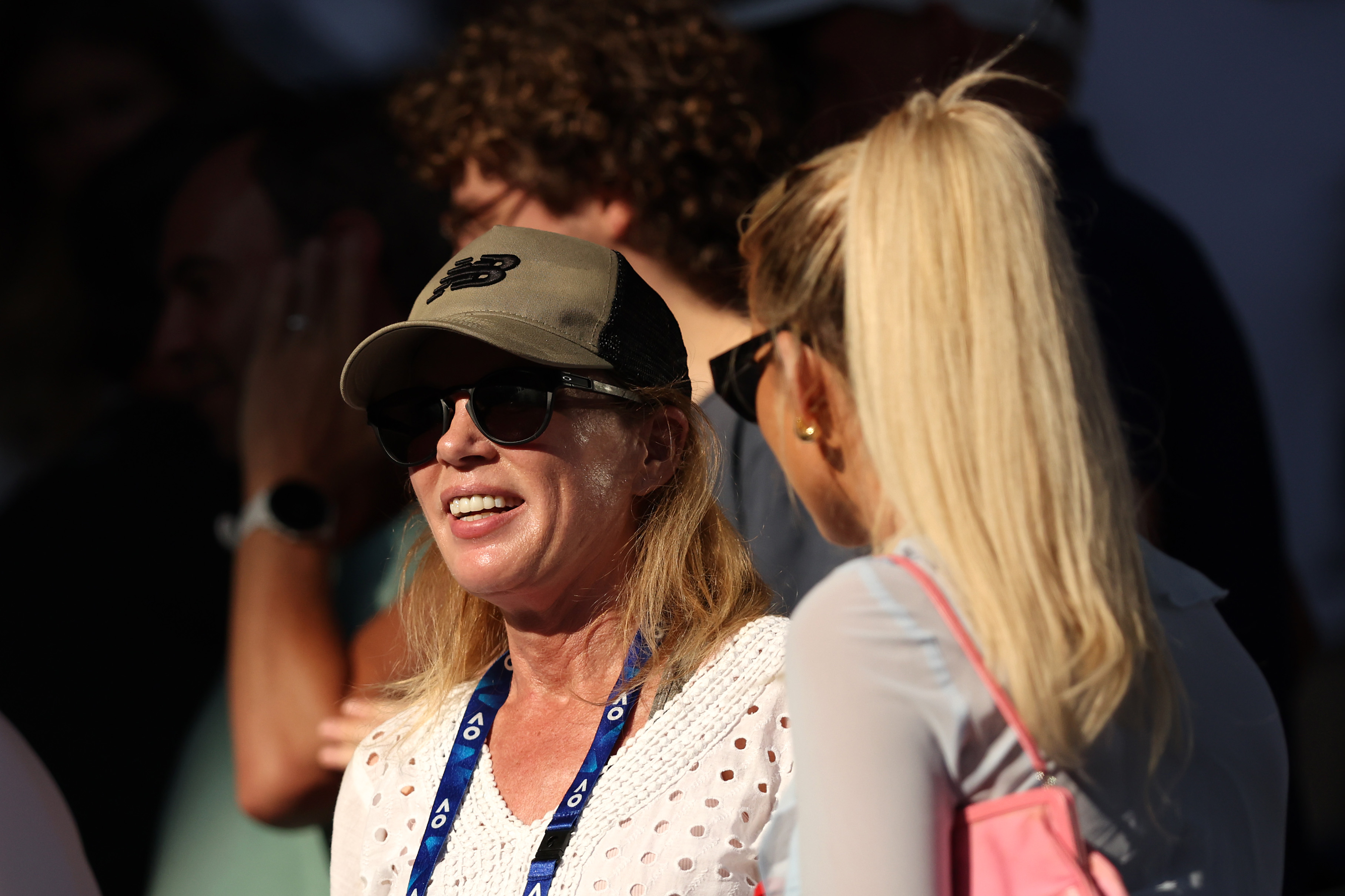 Jill MacMillan watches the quarterfinal singles match between Ben Shelton and Tommy Paul during day ten of the 2023 Australian Open at Melbourne Park on January 25, 2023, in Melbourne, Australia. | Source: Getty Images