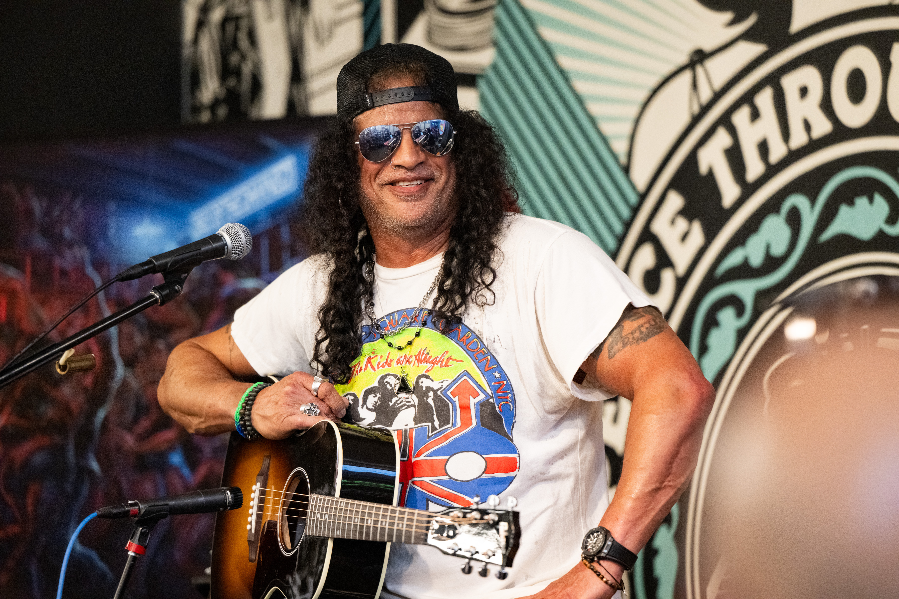 Musician Slash of Guns N' Roses performs onstage in support of his new album "Orgy of the Damned" at Amoeba Music on May 29, 2024, in Los Angeles, California. | Source: Getty Images