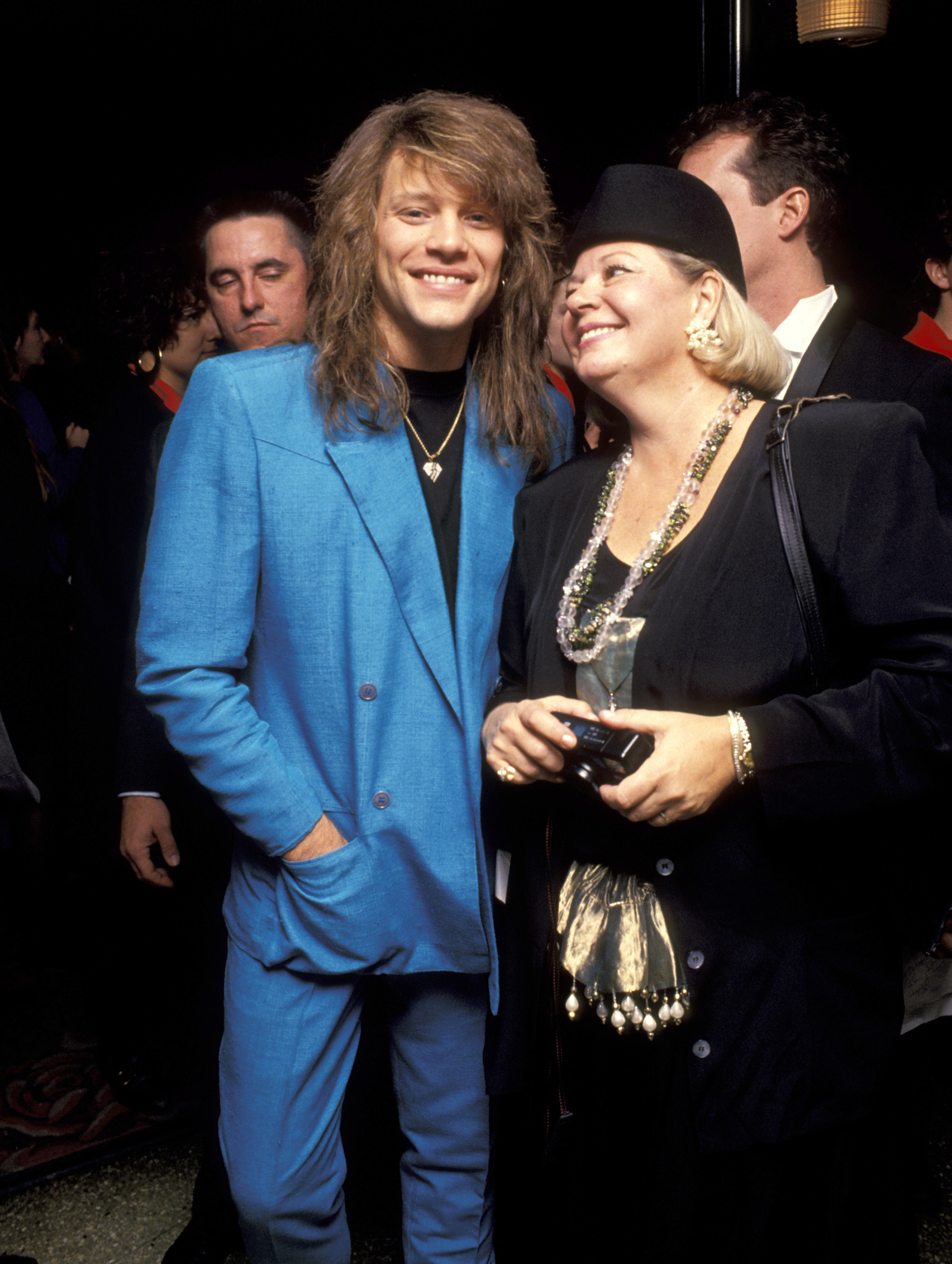 The singer and his mother Carol Bongiovi at the 3rd Annual Silver Clef Award Honors Bon Jovi in November 1990 | Source: Getty Images