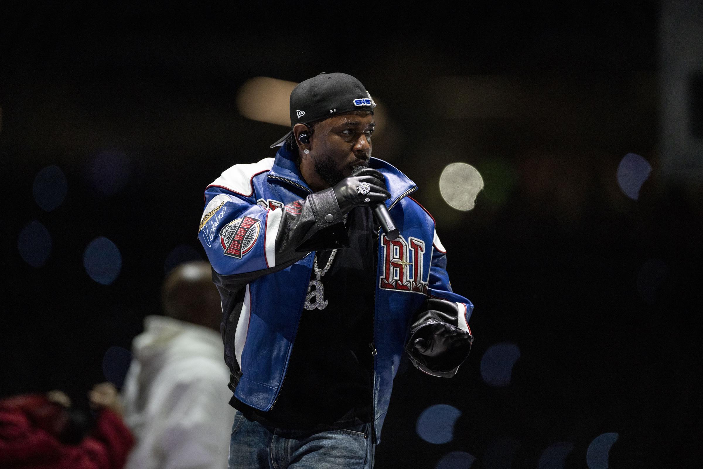 Kendrick Lamar performs at halftime during Super Bowl LIX on February 9, 2025 | Source: Getty Images