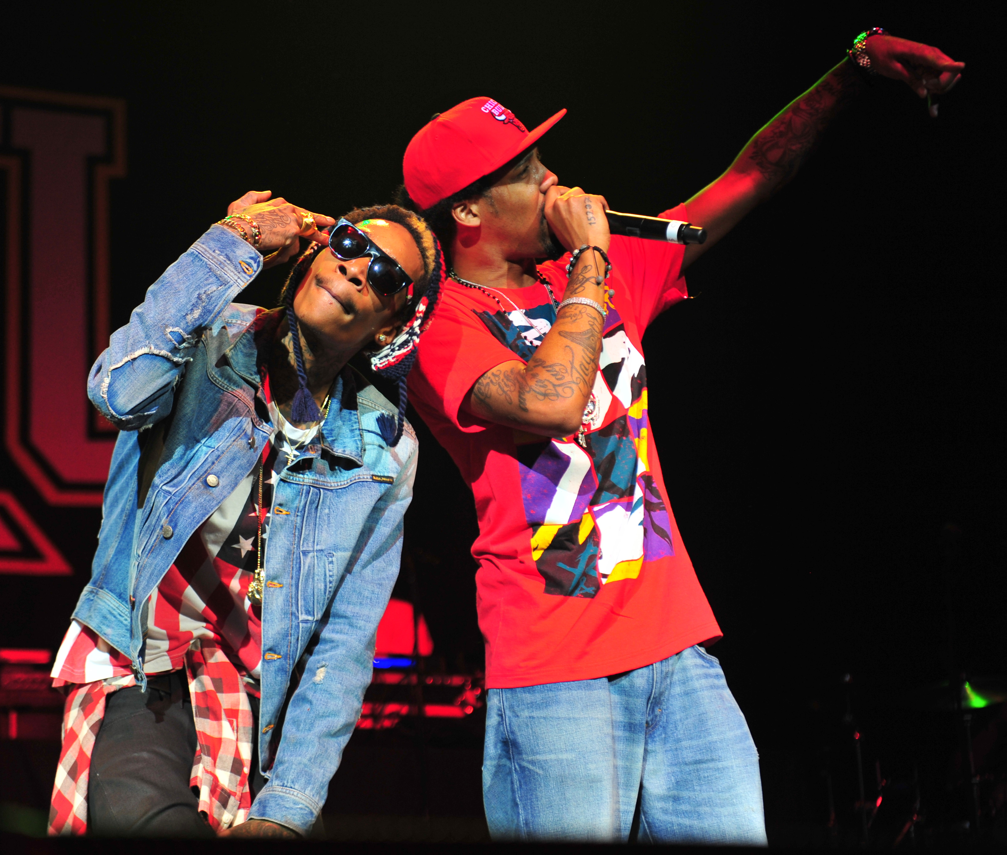 Wiz Khalifa and Chevy Woods perform at The Tabernacle on December 10, 2011, in Atlanta, Georgia. | Source: Getty Images