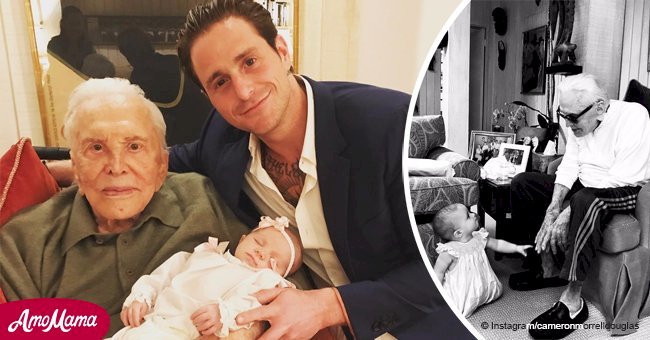 101-year-old Kirk Douglas recently met his great-granddaughter