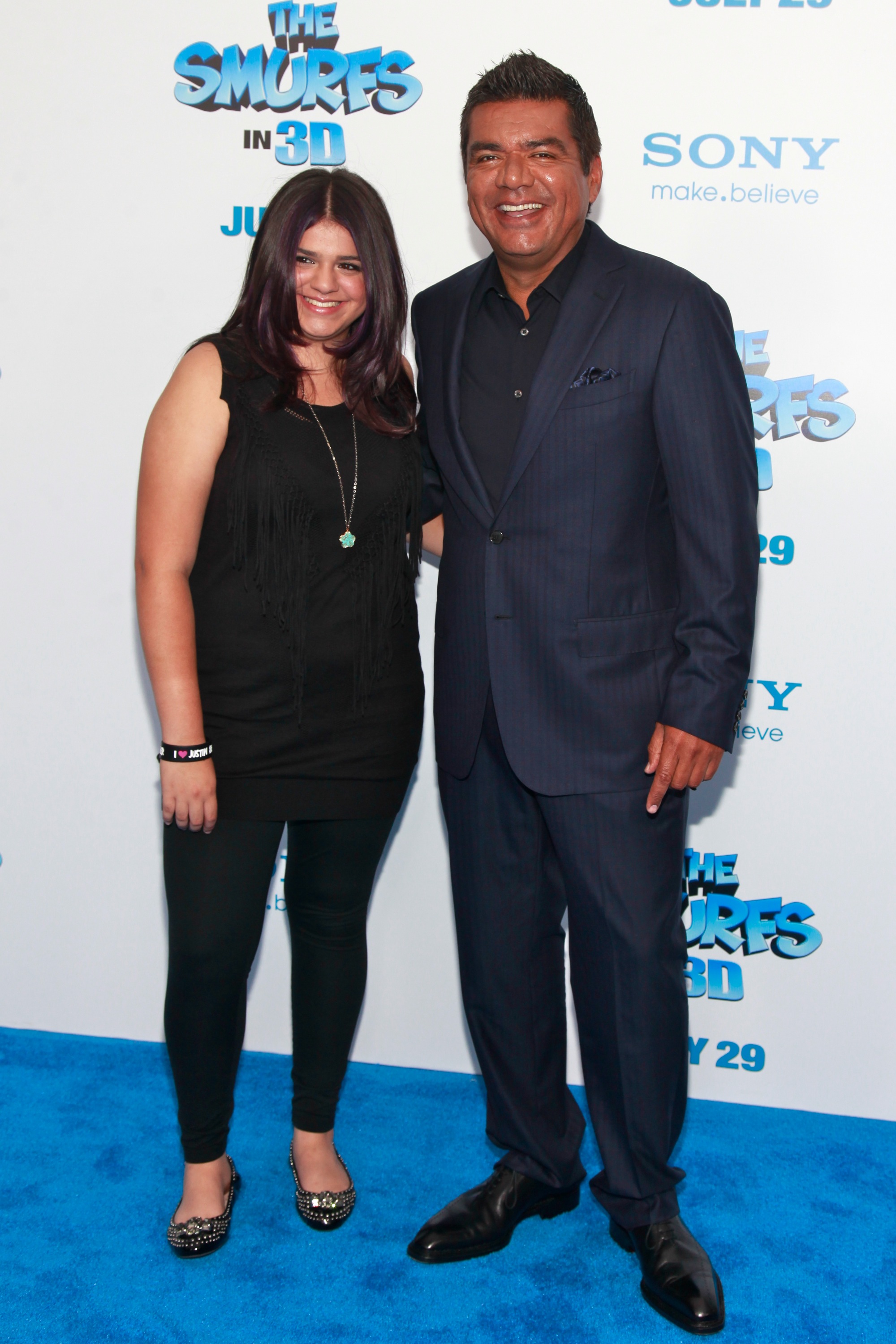 Mayan and George Lopez attend the premiere of "The Smurfs," 2011 | Source: Getty Images