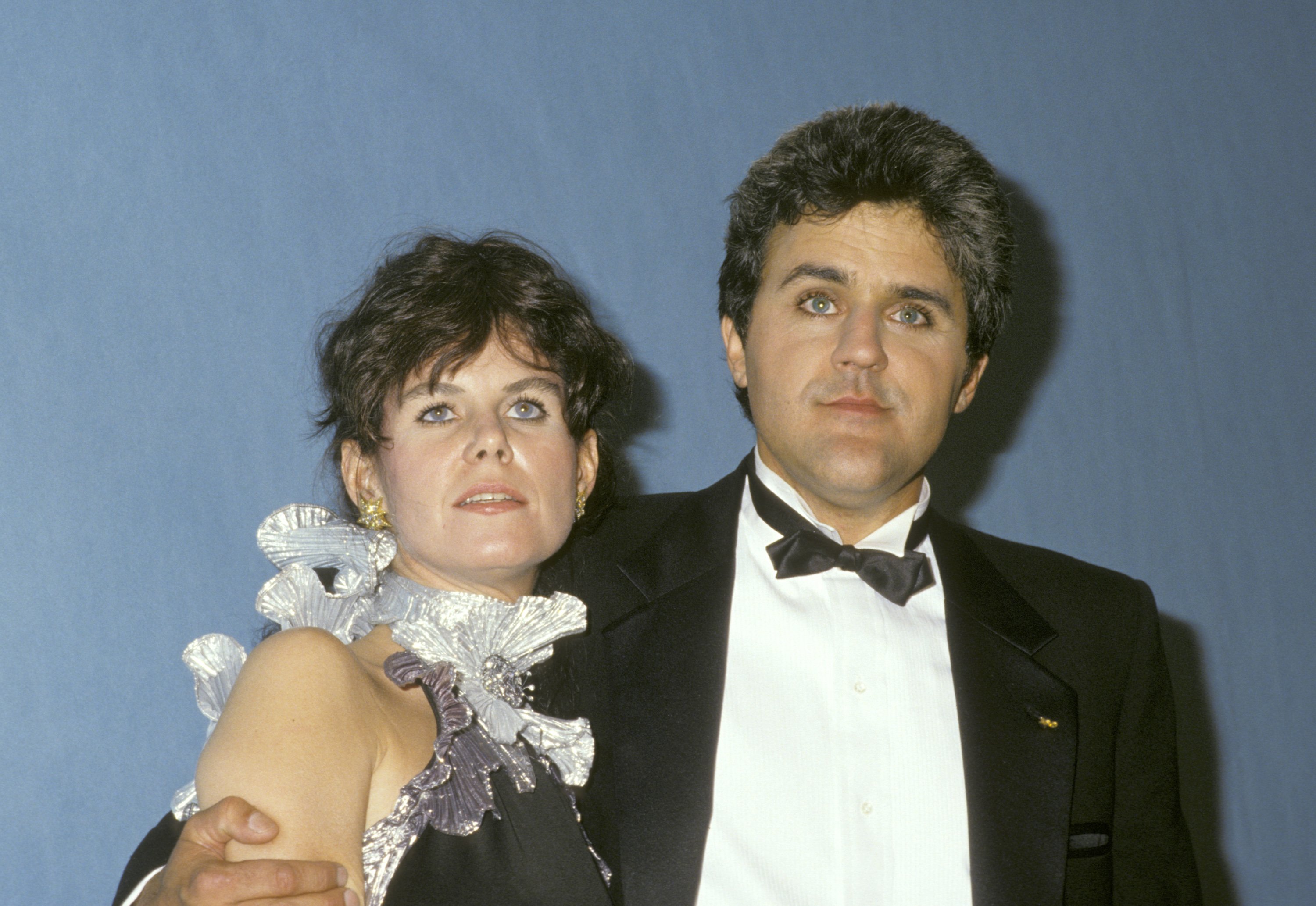 Mavis Leno and her husband Jay Leno attend the 39th Annual Emmy Awards at Pasadena Civic Auditorium on September 20, 1987, in Pasadena, California. | Source: Getty Images