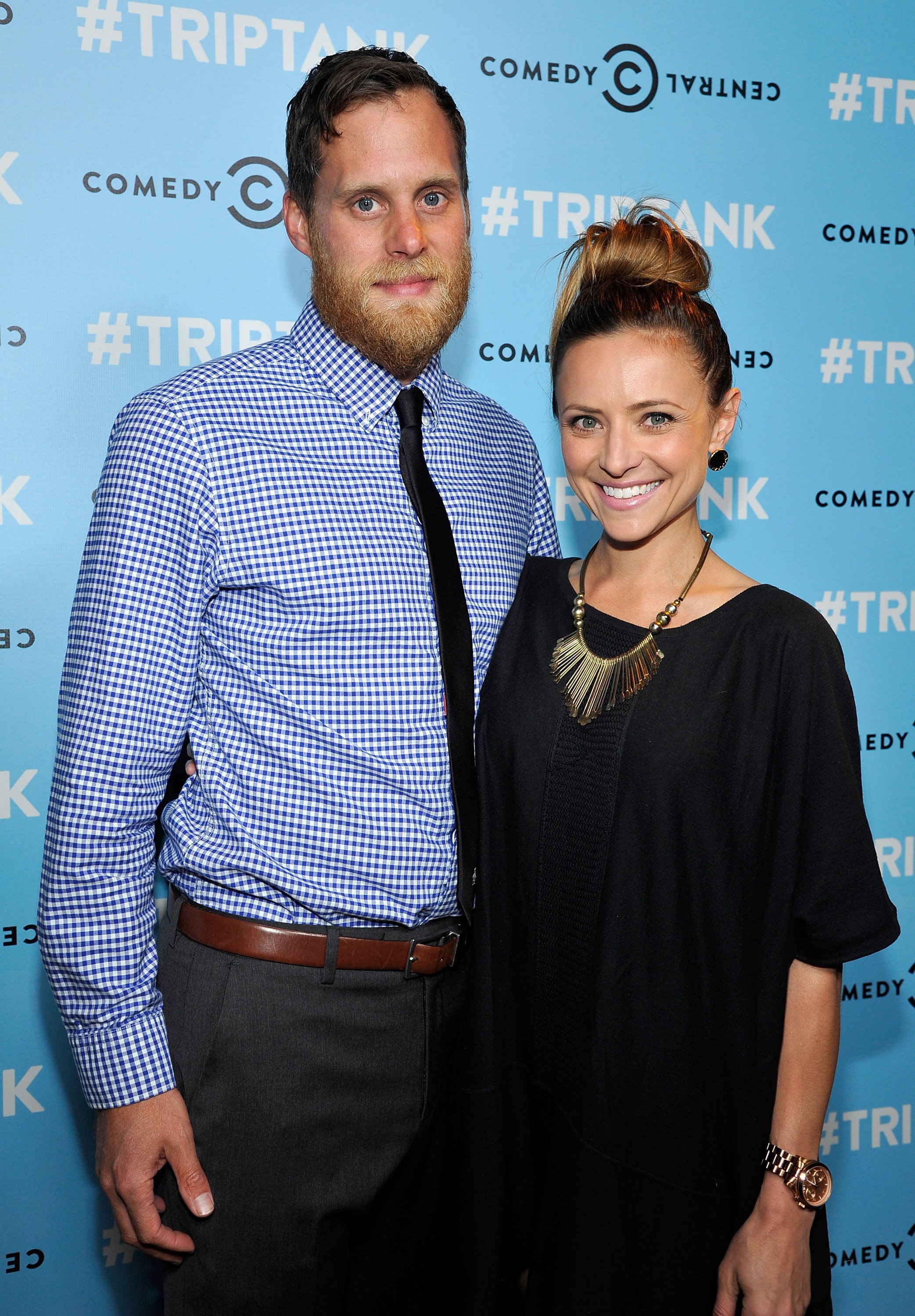 Brandon Breault and Christine Lakin at Comedy Central's "TripTank" premiere party in 2014 | Source: Getty Images