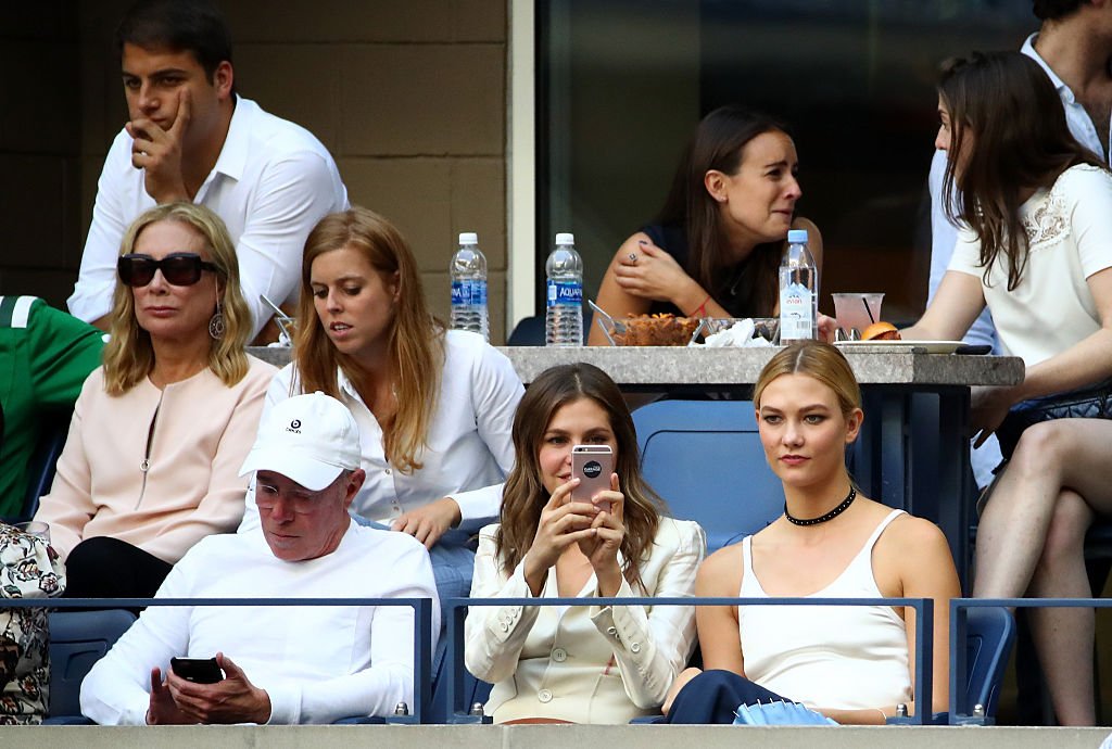 David Geffen, Princess Beatrice, Guest and model Karlie Kloss. Image Credit: Getty Images David Geffen, Princess Beatrice, Guest and model Karlie Kloss. Image Credit: Getty Images