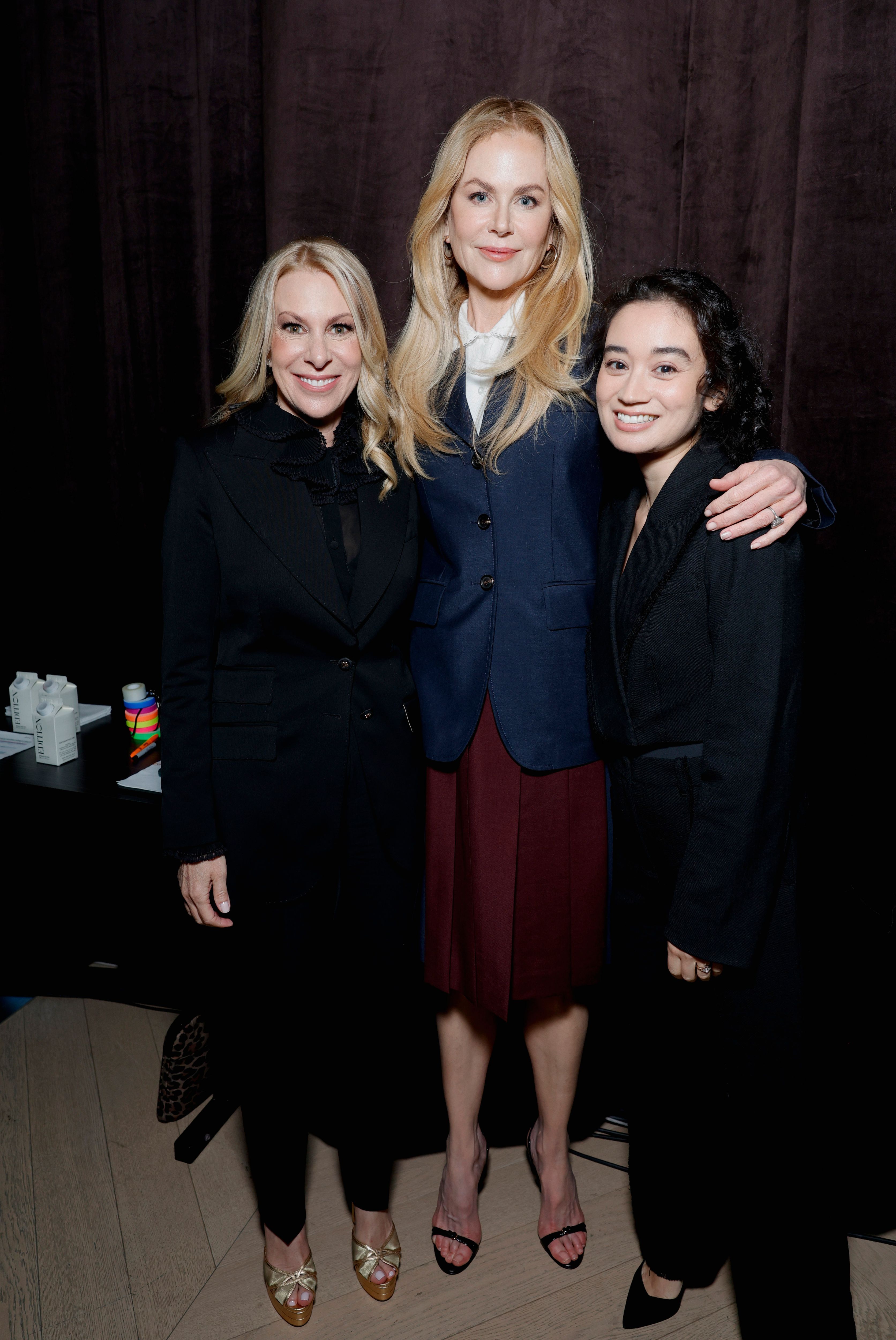 Jessica Sibley, CEO of TIME, Nicole Kidman and Lucy Feldman, Senior Editor of TIME, attend the TIME Women Of The Year Leadership Forum at The West Hollywood EDITION on February 25, 2025, in West Hollywood, California | Source: Getty Images