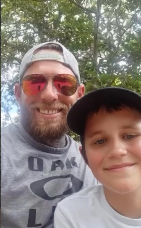 Gregory Zecca and his son Anthony, from a post dated July 15, 2023. | Source: Instagram/franciedogchapman