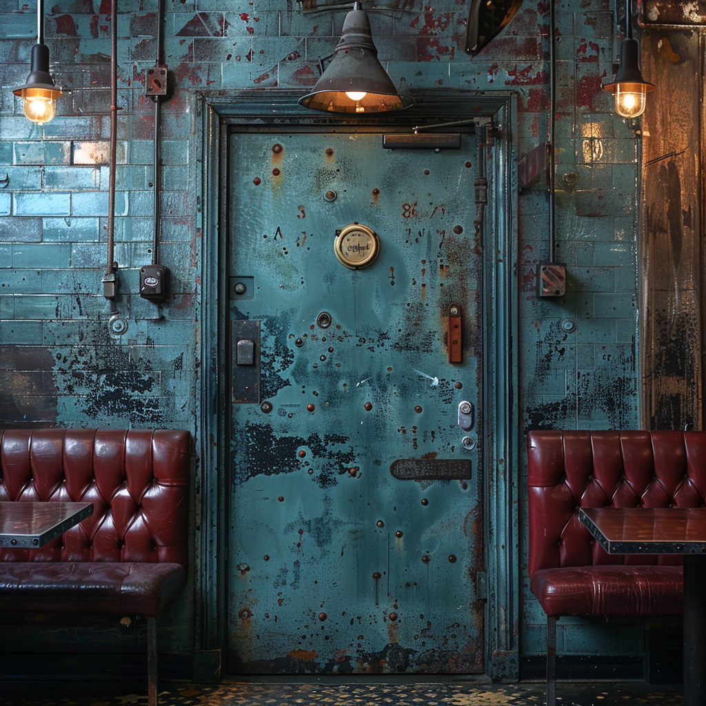 A restaurant's storage door | Source: Midjourney