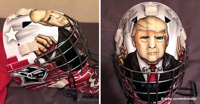 Young Hockey Player Slammed for Goalie Mask Depicting Donald Trump Building a Wall