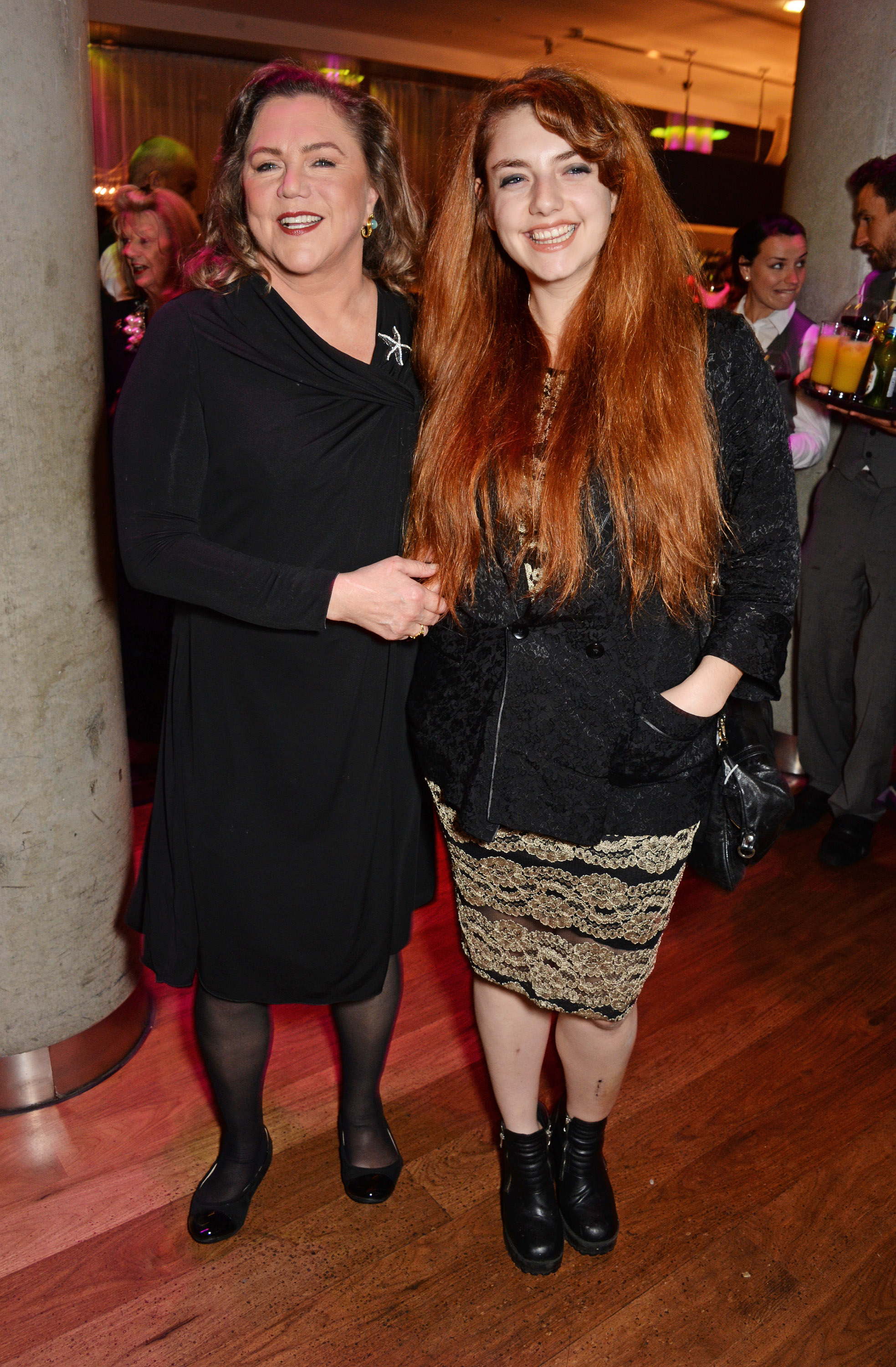 Kathleen Turner and Rachel Ann Weiss attend an after-party following the press night performance of "Bakersfield Mist" on May 27, 2014, in London, England. | Source: Getty Images