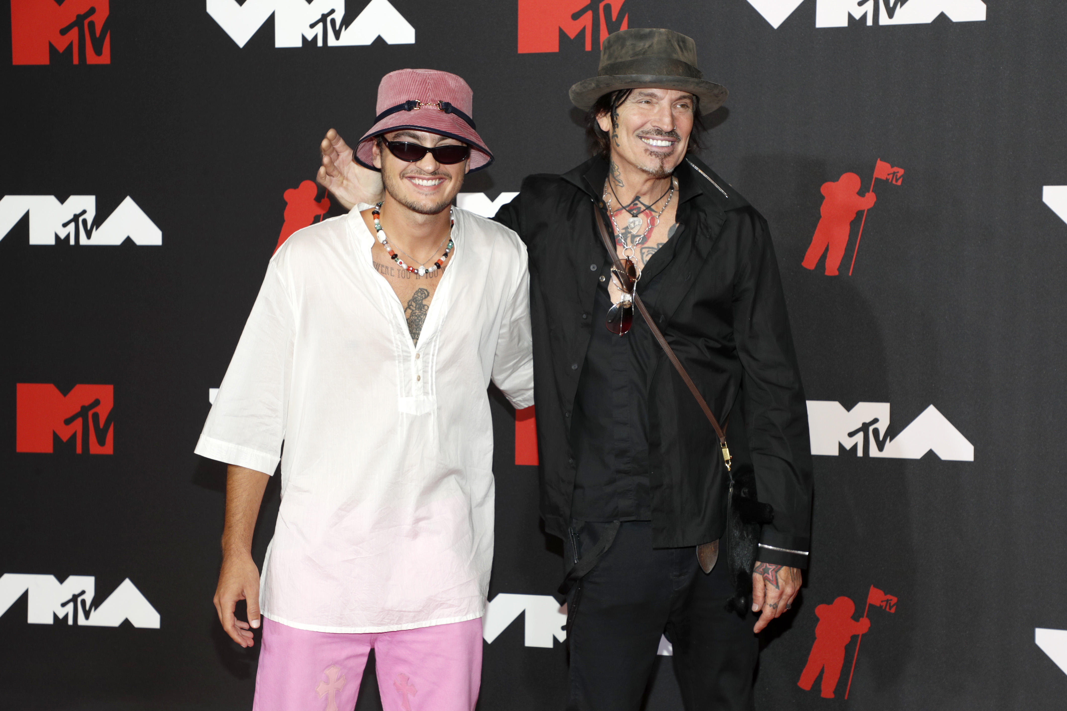 Brandon Thomas Lee and Tommy Lee at the MTV Video Music Awards in New York City on September 12, 2021 | Source: Getty Images